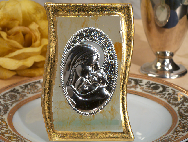 Murano Art Deco Gold Color S Shape Icon With Gold Trim