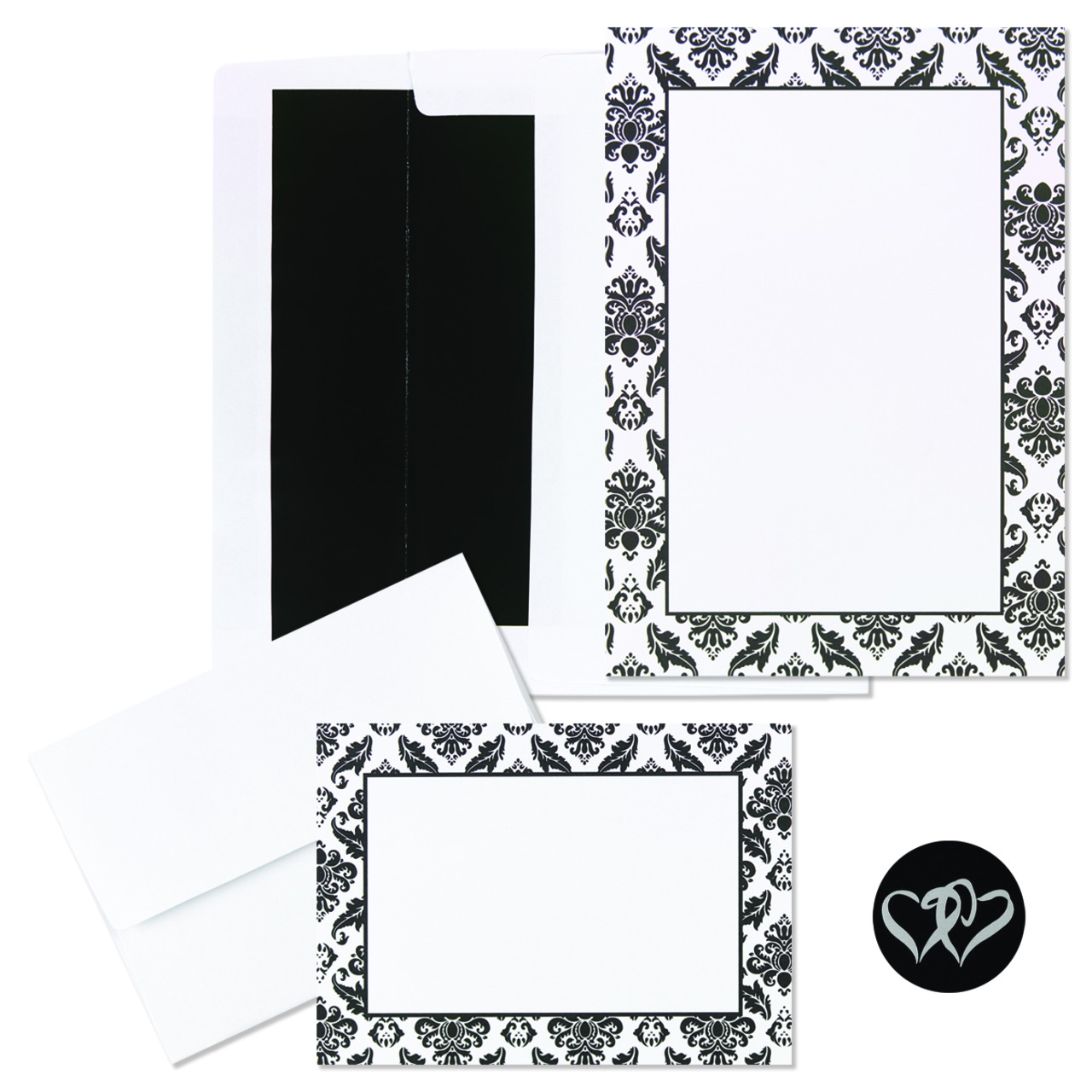 Damask Border Invitation Kit