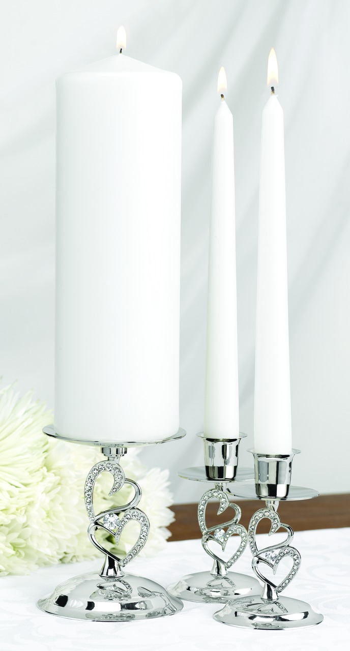 Sparkling Love Candle Stand Set