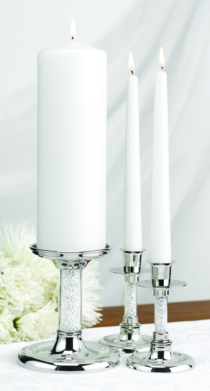 Glittering Beads Candle Stand Set