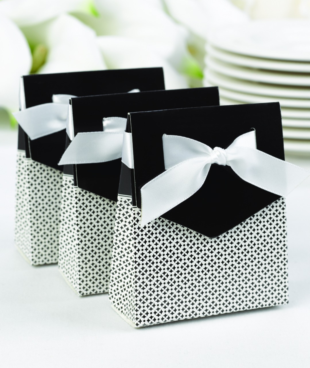 Black Tent Favor Boxes