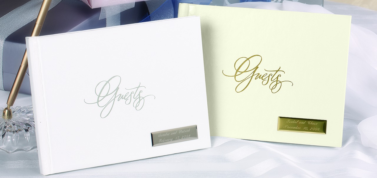 White Foil Guest Book