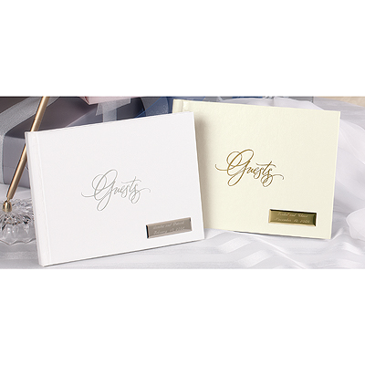 Ivory Foil Guest Book