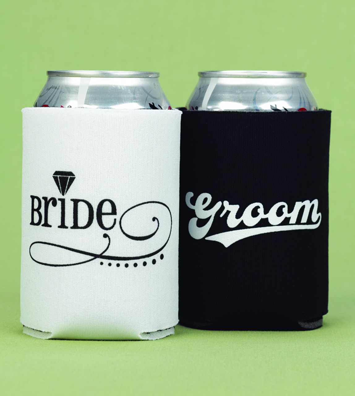Bride & Groom Can Coolers