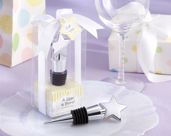 "A Star is Born!" Chrome Bottle Stopper