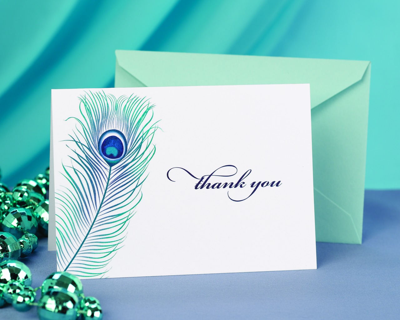 Peacock Feather Thank You