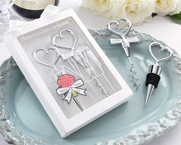 "Cheers to a Great Combination" Personalizable Wine Set