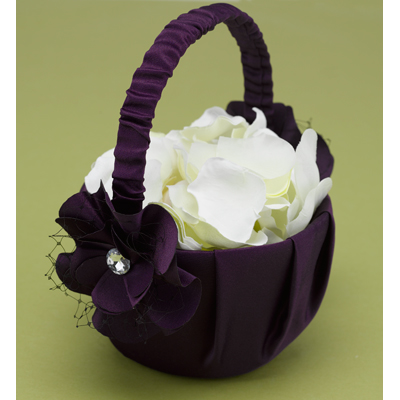 Floral Fantasy Flower Basket - Eggplant