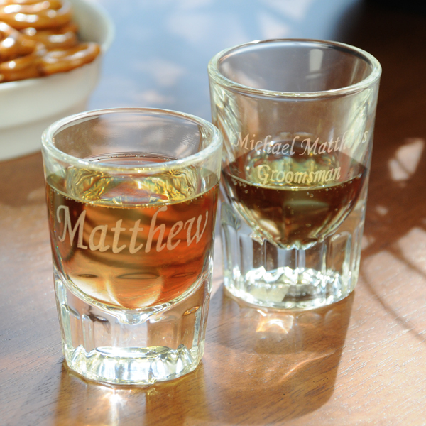 Personalized Fluted Shot Glasses (Set of 2)
