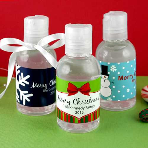 Personalized Holiday Hand Sanitizer