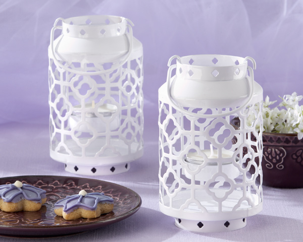 "Skylights" white, Openwork Mini Lantern