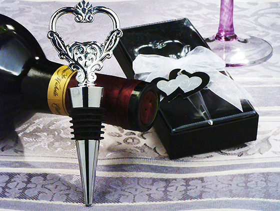 Unique Heart Wine Stopper and Bottle Opener