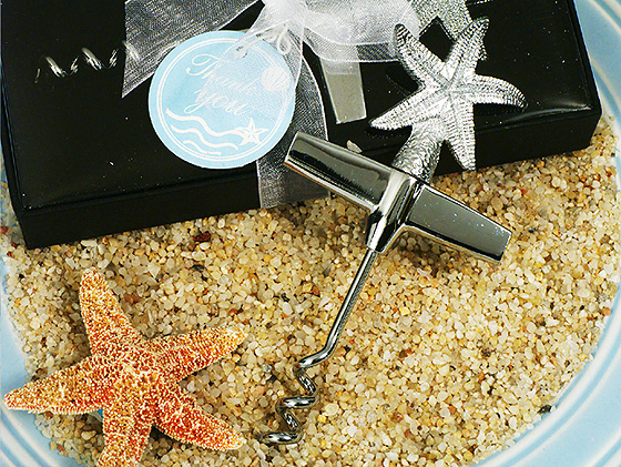 Chrome Starfish Design Wine Opener.
