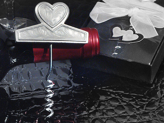 Elegant Epoxy Heart Wine Opener.