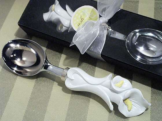 Elegant Calla Lily Ice Cream Scoop.