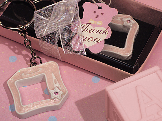 Abc Baby Block Keychain Favor.