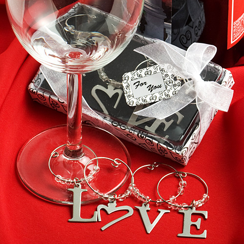 LOVE wine charms