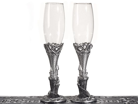 Platinum Castle Collection Toasting Glasses.