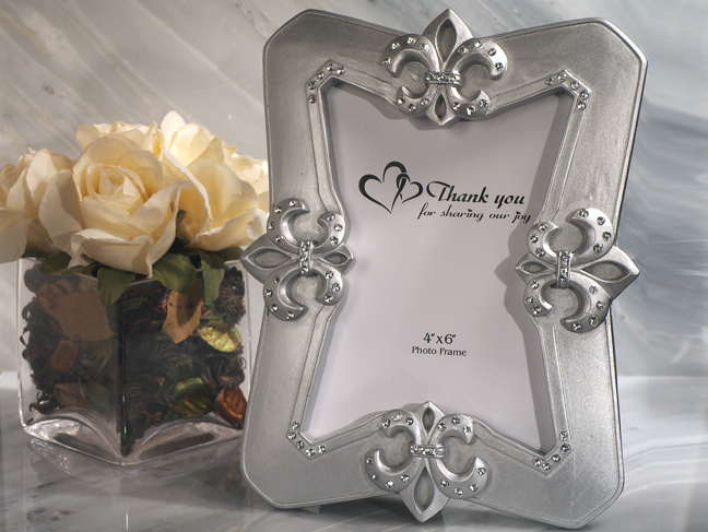 Fleur De Lis Photo Frame Favor
