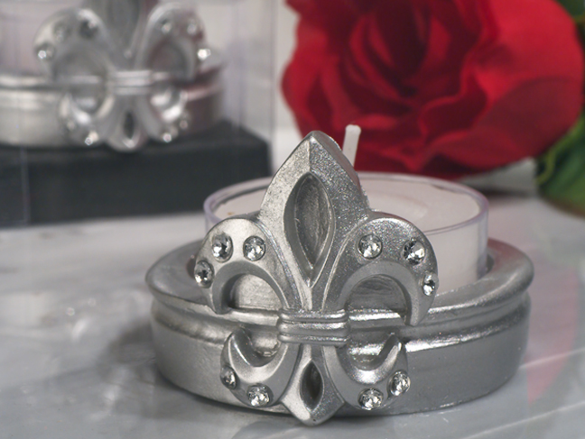 Fleur De Lis Candle Holder Favor