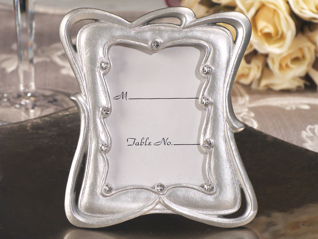 Modern Silver Place Card Frame