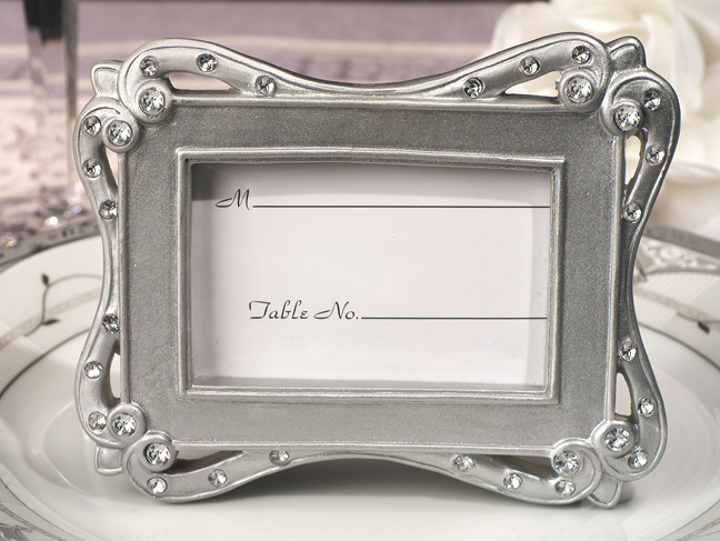 Stylish Silver Place Card Frame