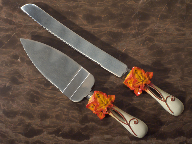 Autumn Themed Cake and Knife set