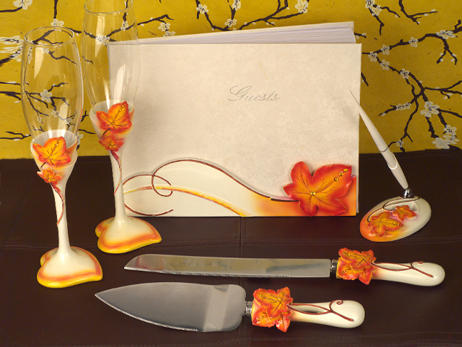 Splendid Autumn wedding accessory set