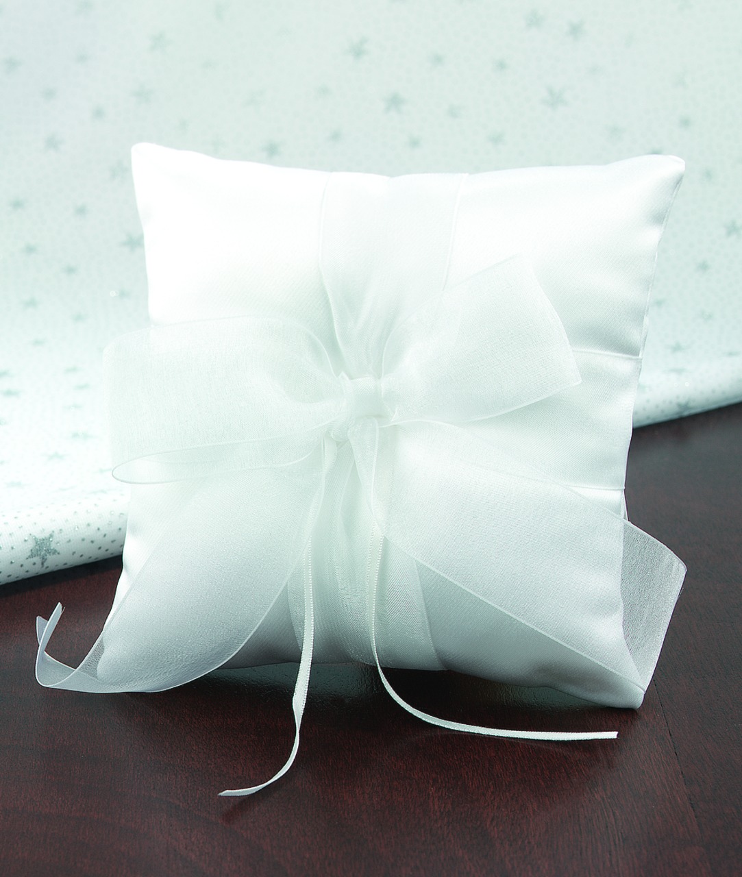 White Mini Satin Pillow