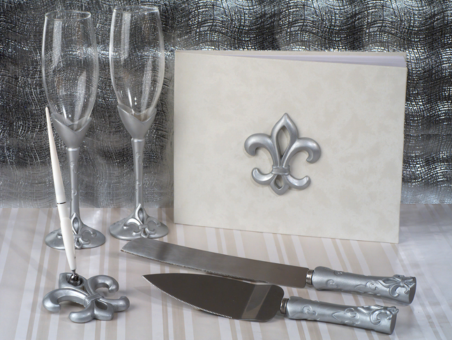 Silver Fleur De Lis Set