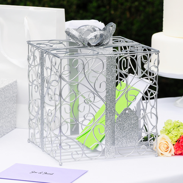Silver Reception Gift Card Holder