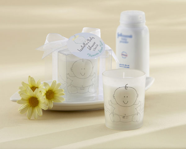 "Heaven Scent" Baby Powder Fresh Frosted Glass Votive