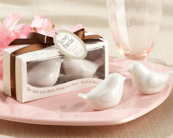 "Lovebirds in the Window" Ceramic Salt & Pepper Shakers