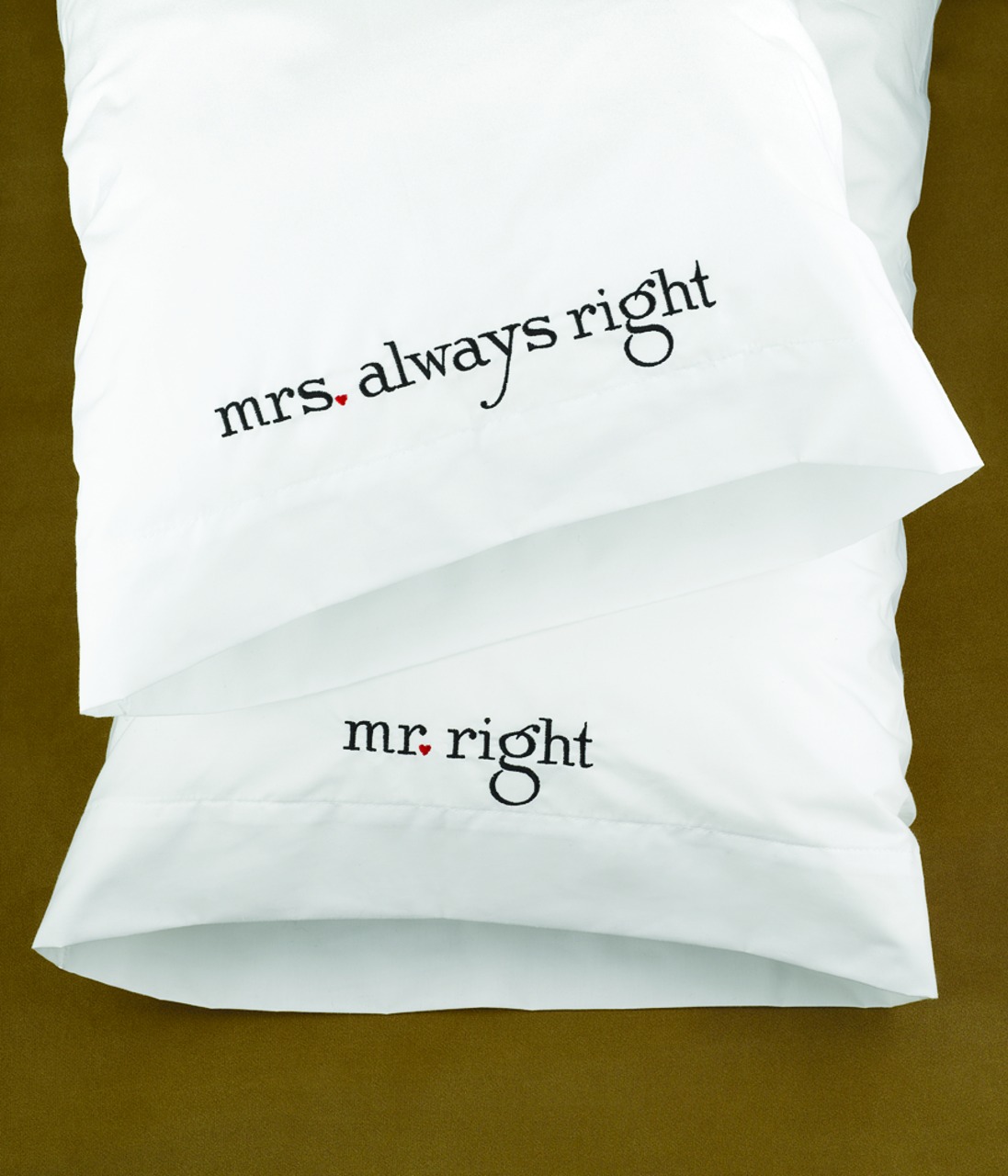 Mr & Mrs Right Pillowcases