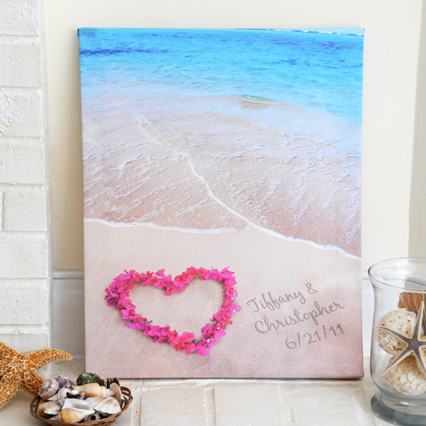 Ocean Waves of Love Gallery Wrapped Canvas