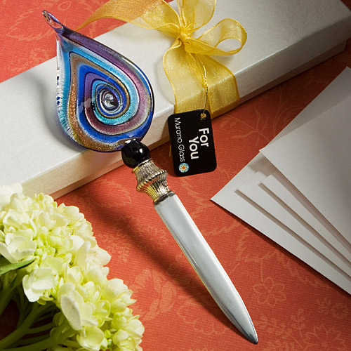<em>Murano Glass Collection</em> letter opener favors (multi-color)