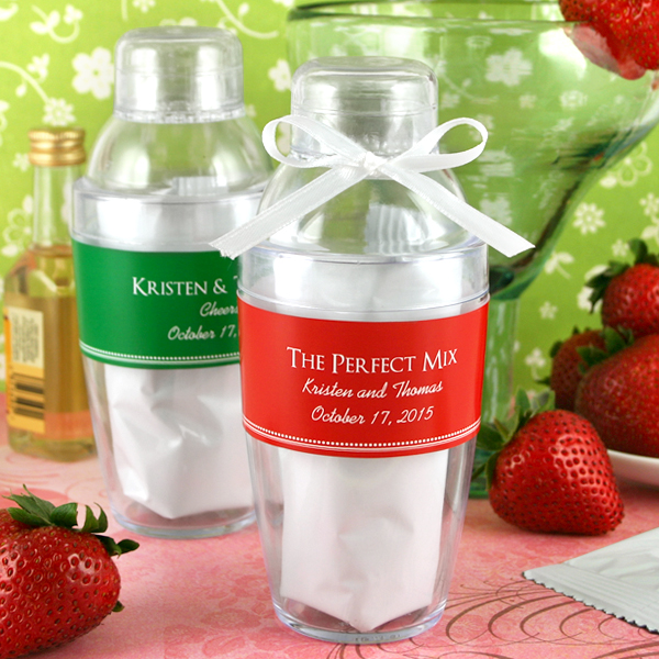 Personalized Cocktail Shaker with Strawberry Daiquiri Mix