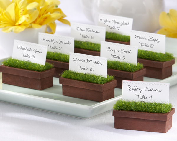 "Evergreen" Window Planter Place Card/Photo Holder (Set of 4)