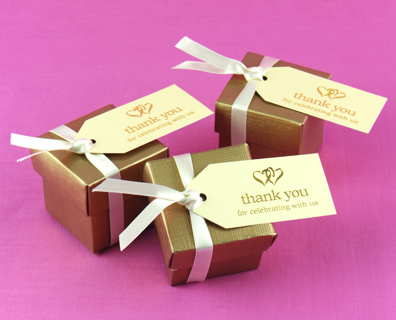 Ivory Linked at Heart Favor Cards