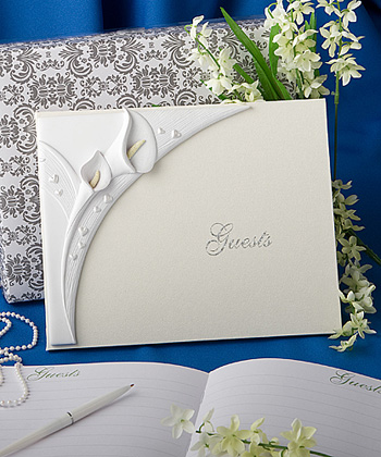 Calla lily  design wedding guest book