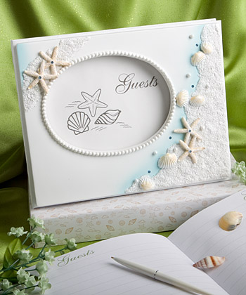 <em>Finishing Touches Collection</em> beach themed wedding guest book