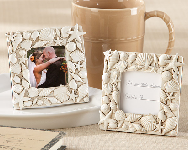"Coastal Views" Shell-Covered Photo Frame