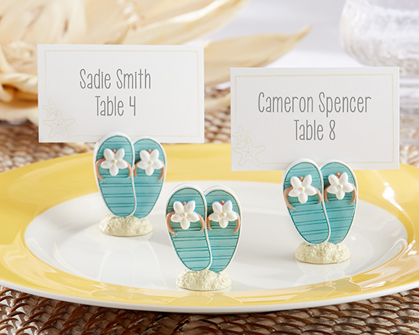"Oceanfront" Flip-Flop Place Card/Photo Holder (Set of 6)