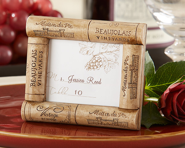 "Vive la Vin" Cork Place Card/Photo Frame