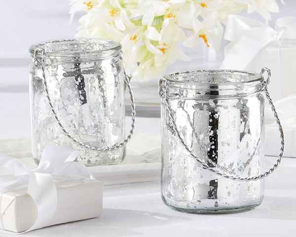"Silverlight" Mercury Glass Tealight Holder