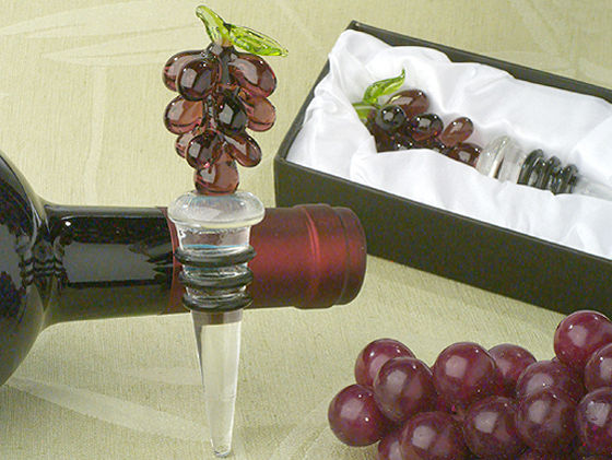Murano Art Deco Collection Grapes Wine Stopper
