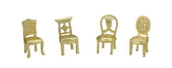 Matte gold placecard chairs
