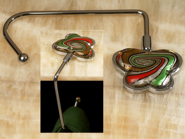 Murano Art Deco Collection Butterfly Hand Bag Holder