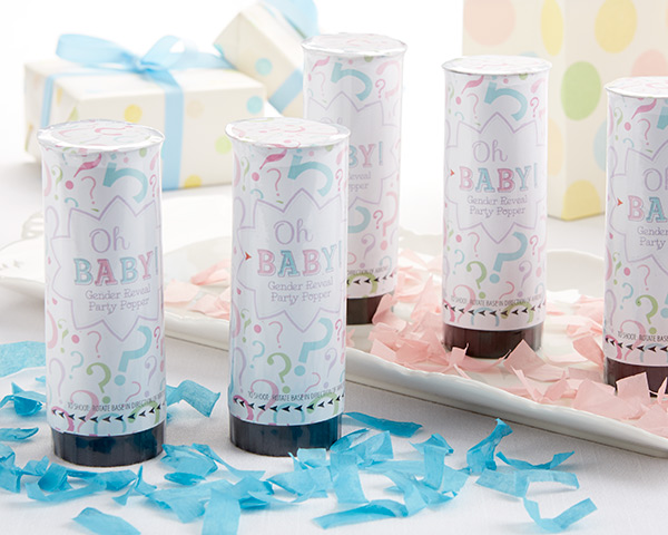 "Oh, Baby!" Gender Reveal Party Popper (Pink or Blue) (Set of 12)