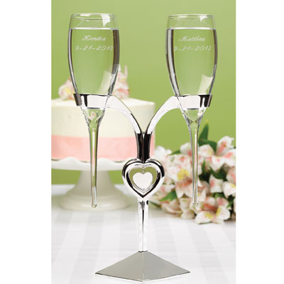 Raindrop Flutes & Silver Holder